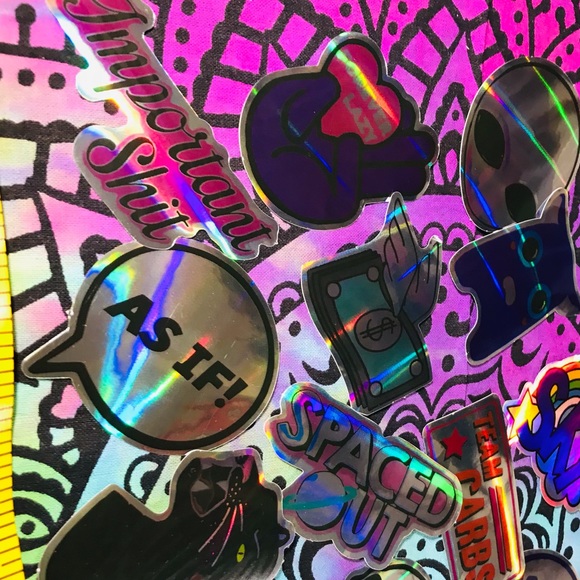 Forever Lazy Metallic Prismatic Reflective Single Decor Sticker - Picture 5 of 15